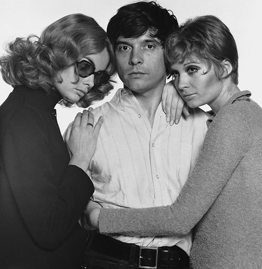 David Bailey with Jean Shrimpton and Sue Murray by Terry O'Neill